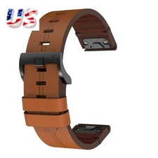 Replacement Leather Wristband Watch Strap Band For Garmin Fenix 5 Fenix 6 Pro H