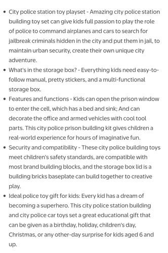 City Police Station Toy Building Blocks/Legos Set with Prison, Police Car,... - Picture 9 of 9