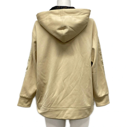 Auth FENDI - FAF142AGM7 Beige Dark Brown Polyester, cotton Women's Hoodie - Picture 2 of 12