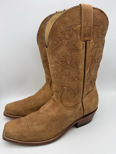 Botas de Vaquero Moonshine Spirit Hombre - Cuero Marrón - Puntera Cuadrada - Talla 10.5 D - Imagen 3 de 11