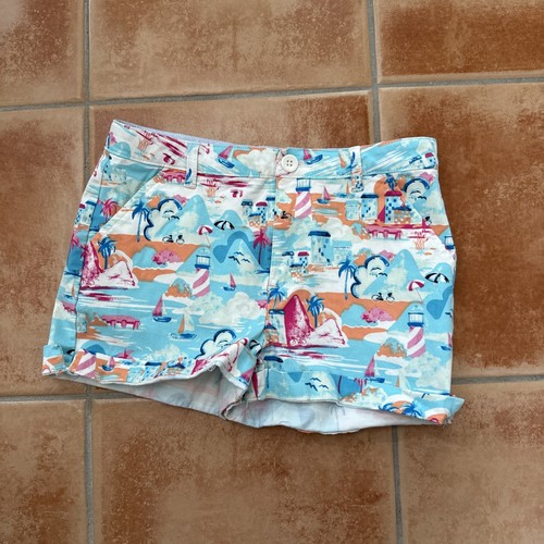 Crown & Ivy Kids Girls Shorts Size 14 - Lot Of 2 - Boats & Palm Trees (scallop) - Picture 5 of 7