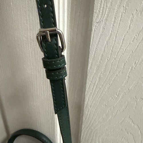 Nine West Satchel Shoulder Handbag Purse Crossbody Lovely Flat Teal Green - Picture 9 of 10