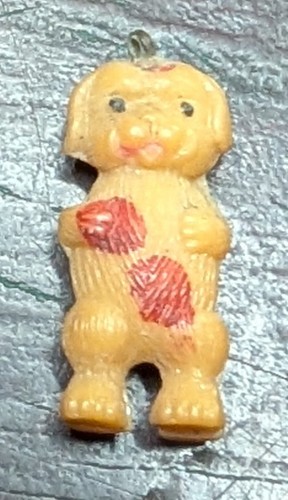Vintage 1 Zoll stehender Hund Zelluloid Charm Cracker Jack Kaugummipreis Spielzeug Premium