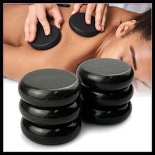hot Stones Massage Set, 2.36"x2.36" - 6 Pieces Small Round Stones