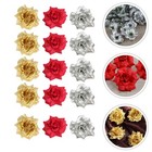 30Pcs Simulation Silk Rose Flowers Wedding Fake Rose Decors Silk Flower Adornmen