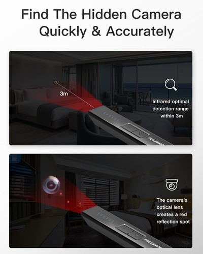 Versteckte Kamera Detektoren, Bug Detector Anti Spy Kamera Finder, GPS Tracker Det... - Bild 4 von 9