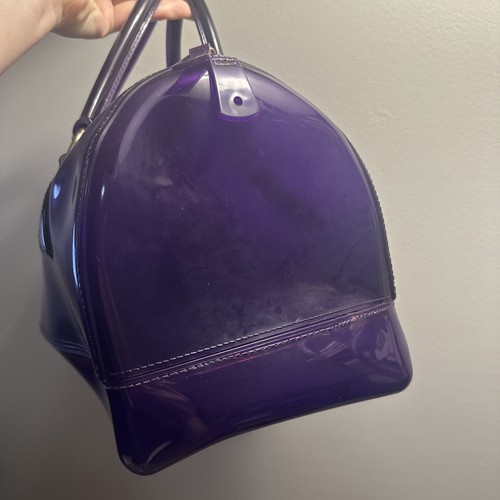 Authentic Furla Candy Bag 💜 Purple Jelly Satchel RARE Italian Made ✨ - Picture 7 of 9