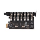 PCIE Zu USB 3.0 Erweiterungskarte 5Gbps High Speed 4A Stromversorgung VIA Chip