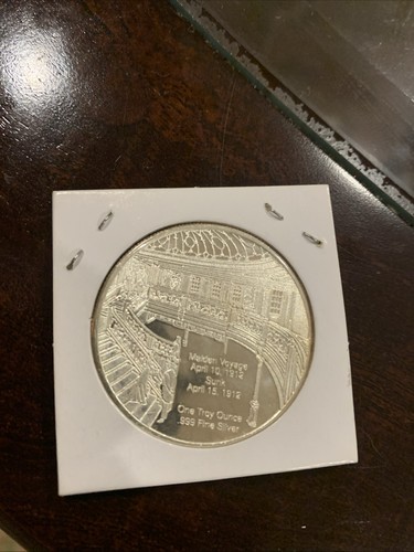 Titanic Ship of Dreams Sunk 4/15/1912 1 Troy oz .999 Fine Silver In Capsule - Picture 2 of 2