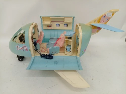 Vintage 1999 Barbie Jumbo Jet Blue Airplane Rare Collectible Please Read