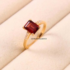 Natural Garnet Ring, 925 Sterling Silver, Anniversary Ring, Unique Ring,