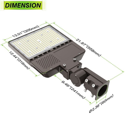 22500LM LED Shoebox Light 150W Outdoor Commercial Parking Lot Lighting Photocell - Picture 2 of 11