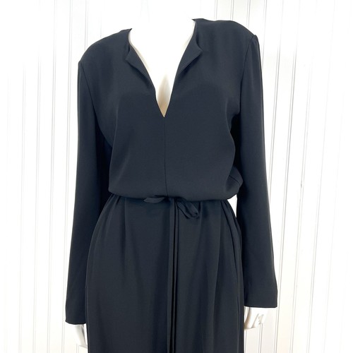 Rag & Bone Women's Size 12 Jumpsuit Black Long Sleeve Pockets - Picture 2 of 18