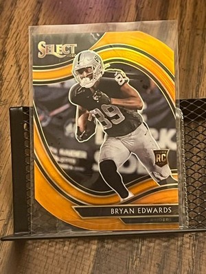 BRYAN EDWARDS 2020 PANINI SELECT #376 ORANGE DIE CUT LAS VEGAS RAIDERS PRIZM RC!