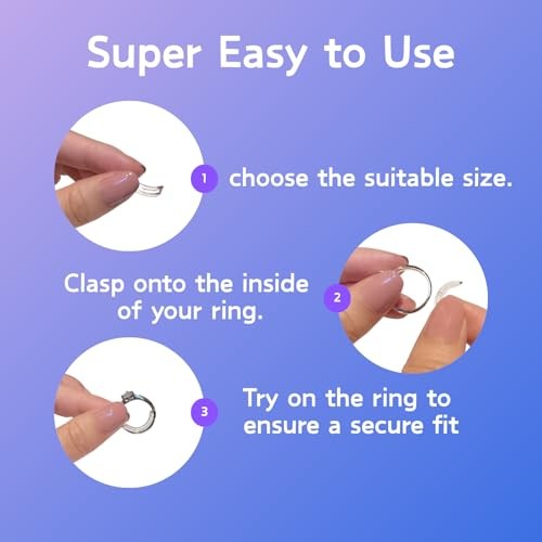 Ring Size Adjuster for Loose Rings 12 Pack | Invisible Ring Guard Insert & - Bild 4 von 6