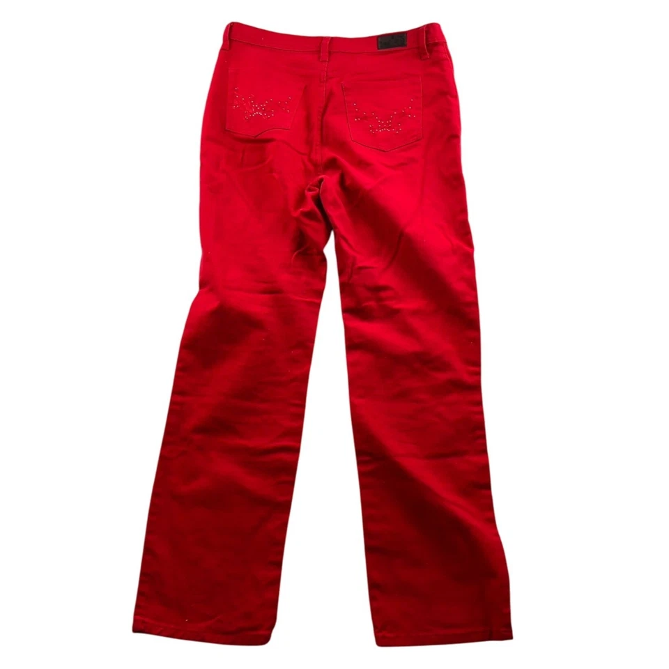 Pantalones Lee Mujer Talla 31 Medidos Pierna Recta Clásicos Rojo Sarga Viaje Informales Foto 2 de 4