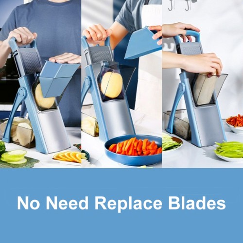 Foldable Vegetable Slicer Safe Chopping Artifact Vegetable French Fry Fruit - Picture 7 of 11