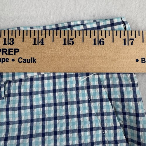 Peter Millar APEX Performance Golf Shorts Mens 34 Blue Check Seersucker - Picture 5 of 9