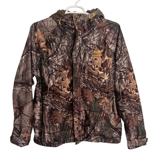 Mens Realtree Xtra Camo Large Hooded Hunting Jacket Light/Mid-Weight