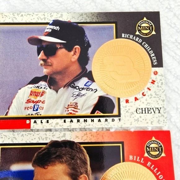Rare Pinnacle Mint Nascar Trading Cards Coins 1998 Earnhardt Gordon Vintage - Image 3 of 4