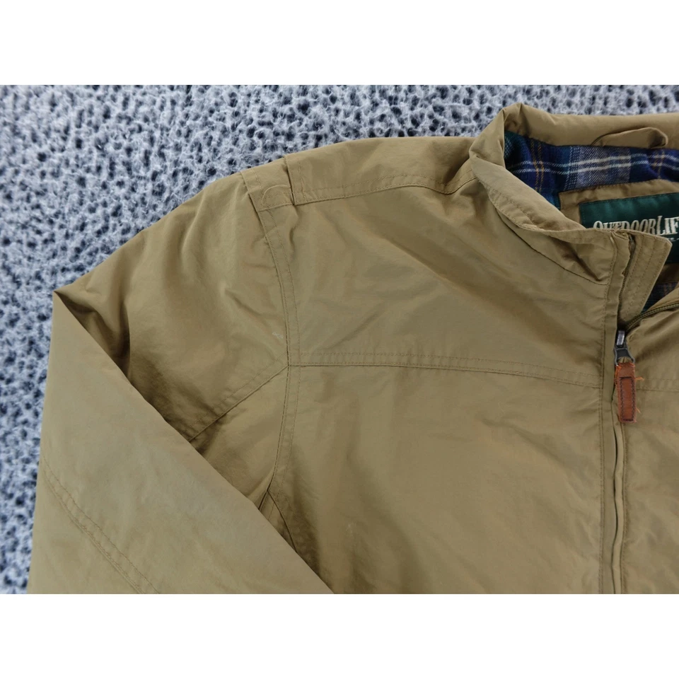 Мужская желтовато-коричневая куртка-бомбер Outdoor Life размер XL легкая на молнии с воротником - Изображение 2 из 4