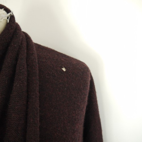 Poetry Cashmere Cardigan Long Purple Brown Open Front Knitted Size 8-10 - Picture 3 of 7
