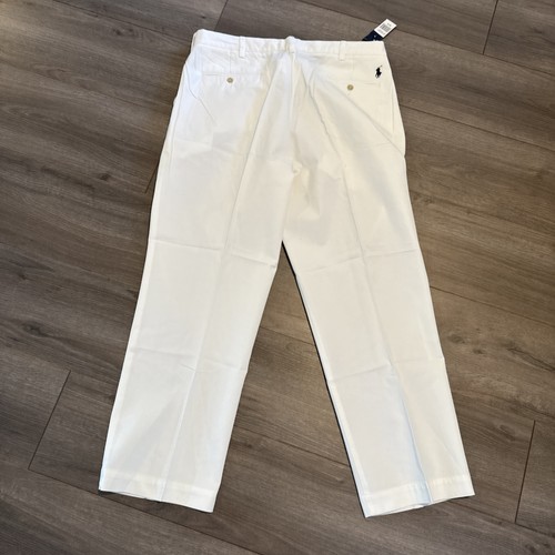 Ralph Lauren Polo Preston Chino Pants Men’s 36x30 White with Navy Pony - Picture 7 of 10