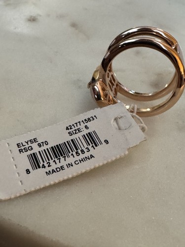 NWT Women’s KENDRA SCOTT Elyse Rose Gold Ring in Rose Gold Drusy Size 6 - Picture 6 of 7