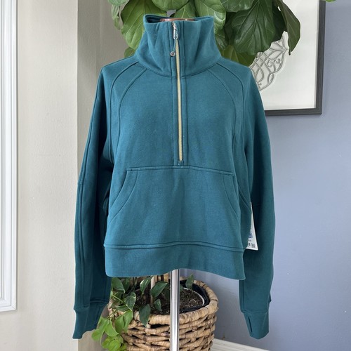 Lululemon Scuba Funnel Neck Half Zip Long Storm Teal XL/XXL NWT Oversized