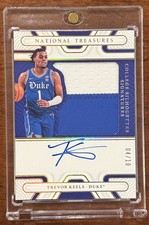 2022 National Treasures Trevor Keels Rookie Patch Auto /10 Duke Blue Devils RC