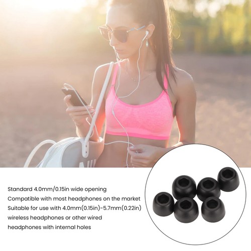 6x Earplug Tips Memory Foam Soft Comfortable Slow Rebound Replacement Earbuds FY - Zdjęcie 8 z 22