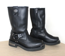 Harley-Davidson Men's LANDON 11-Inch Motorcycle Boots Black D96047 Sz- 10.5m