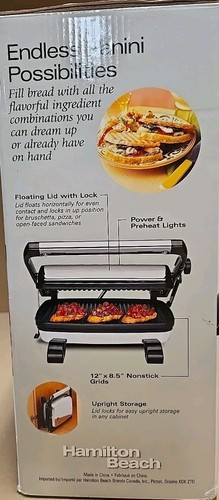 Hamilton Beach 25450 Indoor Grill Panini Presse Gourmet Sandwich Maker - Bild 2 von 4