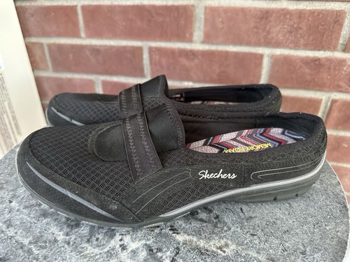 Skechers Relaxed Fit Memory Foam Womens Size 8.5 Black Slip On Shoes - Picture 3 of 9