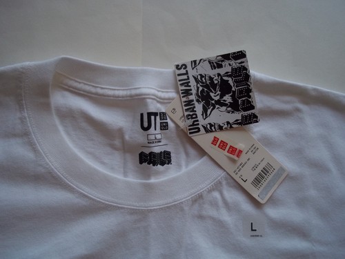 UNIQLO Urban Walls FAILE Eastern Suspenso T SHIRT Large Cotton WHITE Short Slve - Picture 4 of 12
