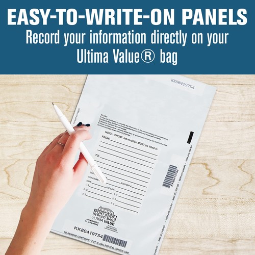 Money Deposit Bags | 9W x 12H | Pack of 100 | Tamper Evident Seal | Audit-F - Picture 4 of 6