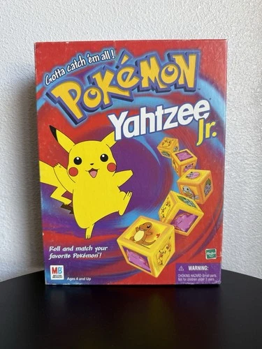 Vintage Milton Bradley Hasbro Nintendo POKEMON Yahtzee Jr. Game 1999 Nintendo
