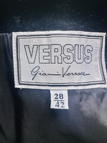 Chaleco Chaleco VERSUS Gianni Versace Vintage Cuadros Lana Dorado Botón Talla IT42 S - Imagen 24 de 24