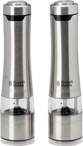 RHPK4000 Salt and Pepper Mills, Electric Grinders, One Touch Operation, Brushed - Picture 10 of 12