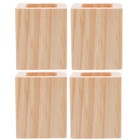  4pcs Wood Bed Risers: Non-Slip Furniture Risers - Desk Leg Lifting Blocks -