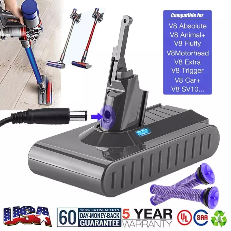 Battery for Dyson V8 Cordless Vacuum Absolute Cleaner SV10 Replacement 9500mAh - Image 2 of 4