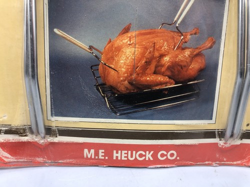 Elevadores de pavo vintage de acción de gracias cromados Heuck Co. hechos en Taiwán - Imagen 2 de 7