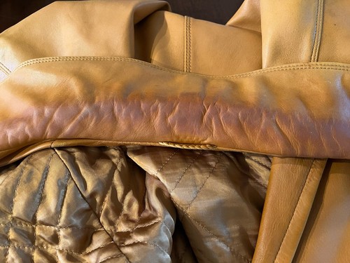 Lederjacke Herren Gr. 40 Made for Saks Fifth Avenue In Italy Butterscotch - Bild 9 von 18