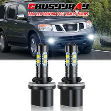 For Nissan Armada 2005-10 Titan 2004-15 - 2x 880 LED Fog Light Bulbs 6000K White