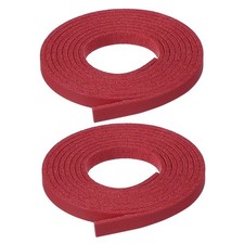 2 Pcs Faux Suede Leather Strap 5mm x 1.1 Yard Leather String Cord, Red
