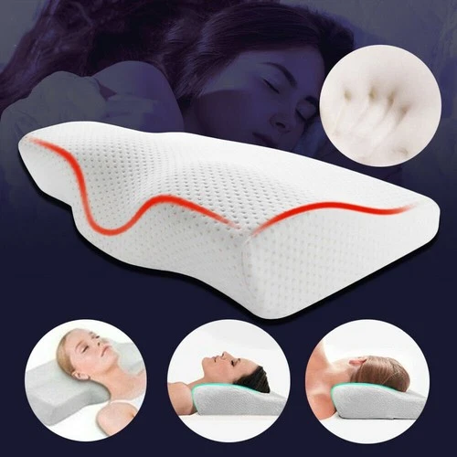 Memory Foam Neck Pillow, Light Grey, photo 2