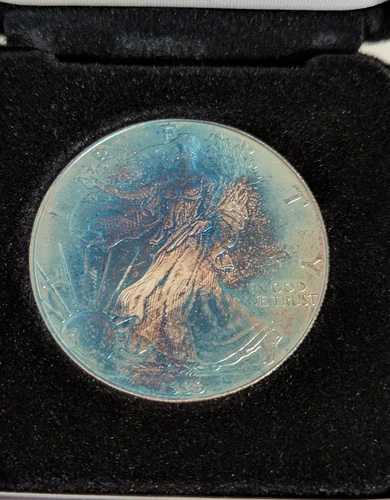 1999 American Silver Eagle Proof $1 - 1 oz .999 - Natural Toning - Raw in Case