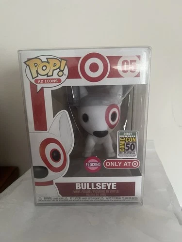 Funko Pop! Ad Icons Gold Collar Bullseye (Flocked) Target Exclusive W/ protector