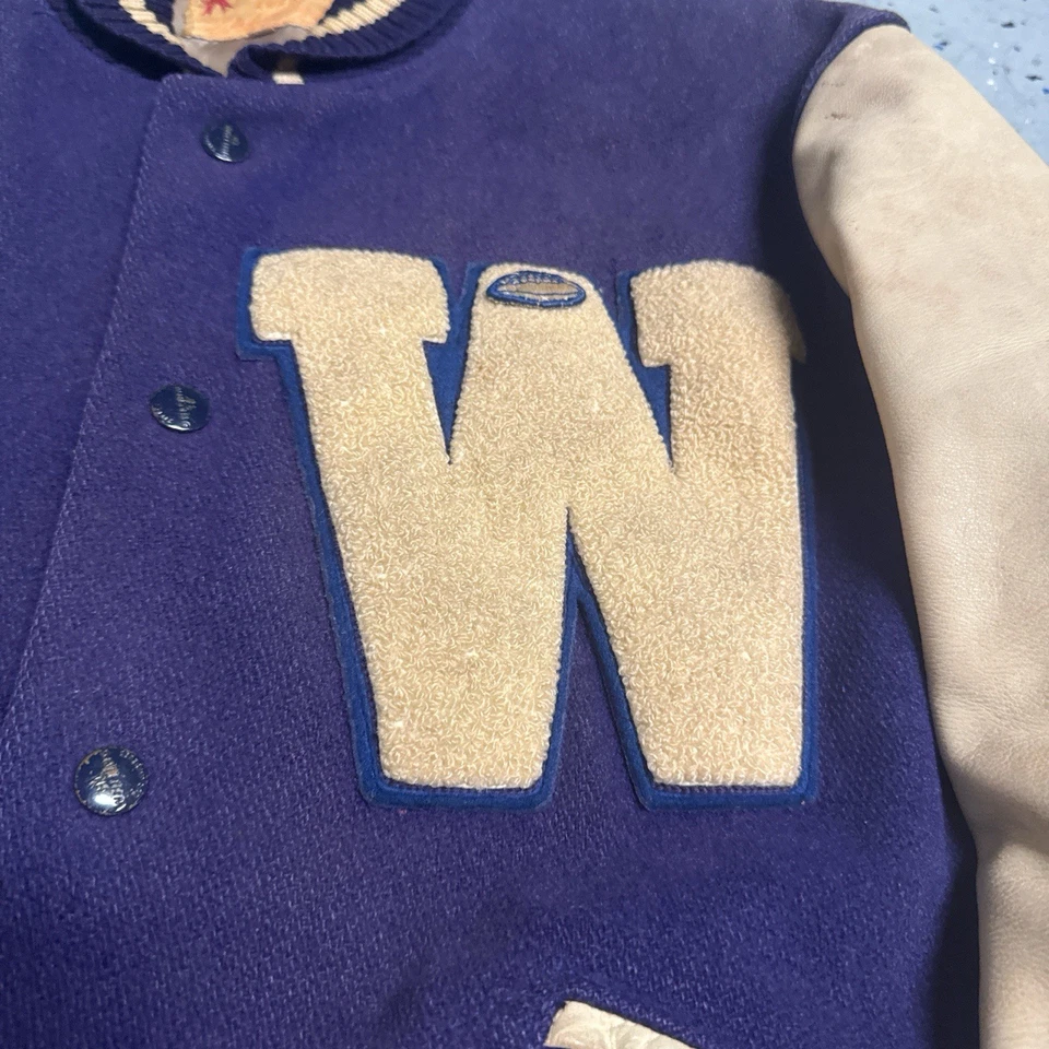 Chaqueta de fútbol vintage universitaria letterman Foto 2 de 4