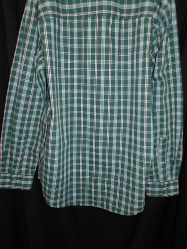 Michael Austin Shirt Size M NWT Button Front & Collar Green Plaid 100% Cotton - Picture 9 of 12